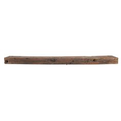 an old wooden shelf on a white background