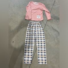 Woman’s Pink Pj Set. Small. Brand New Without Tags. Cozy Pink Sets For Pajama Party, Pink Relaxed Fit Set For Pajama Party, Pj Set Women Pink Store, Cute Winter Pajamas Pink, Pink Button-up Sleepwear For Pajama Party, Alternative Dress, Plaid Pajama Pants, Satin Set, Bra Panty