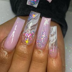 Nails Nails, Coffin Nails, Glitter, Nails, Pink, On Instagram, Blue