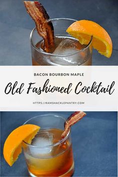 This Bacon Bourbon Old Fashioned is a meaty twist on the classic cocktail and you are going to be surprised how great this drink is! It is fun to make and even better to sip on! #bourbon #bacon Maple Old Fashioned, Maple Whiskey, Sweet Cocktail, Craft Cocktail Recipe, Whiskey Cocktail, Sweet Cocktails, Best Cocktail Recipes, Mixed Drinks Recipes