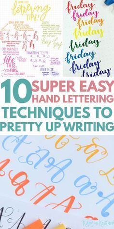 10 super easy hand lettering techniques to pretty up writing