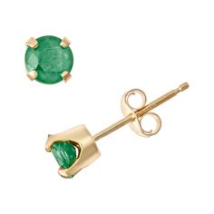 Light up your little girl's look with these gorgeous emerald stud earrings. Comes in a gift box.Earring Details:     Diameter: 4 mm     Backings: post     Metal: 14k gold Stone Details:     Stone type: genuine emerald     Cut: round     Setting: prong  Size: One Size. Color: Yellow. Gender: female. Age Group: kids. Anodized Aluminum Jewelry, Earrings Kids, Emerald Stud Earrings, Sapphire Stud Earrings, Aluminum Jewelry, Post Metal, Sapphire Earrings Studs, Emerald Earrings Studs, Sapphire Studs