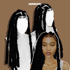 The Ultimate List of Sims 4 Black Hair CC: Braids, Cornrows, Lace Wig, Afro, Curls, Bantu Knots, and More Ts4cc Hair, Sims Folder, Ts4 Hair