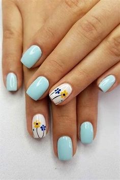 Cute Nail Art Designs, Makijaż Smokey Eye, Gel Nail Designs, Cute Nail Designs, Floral Nails, Fancy Nails, Types Of Nails