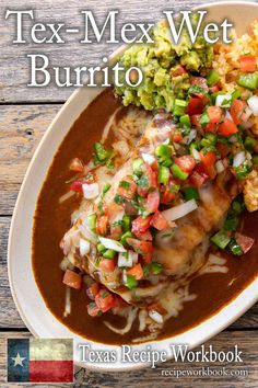 tex - mex wet burrito recipe workbook by texas recipe workbook company