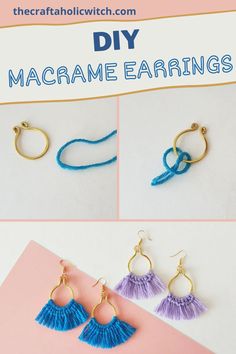 how to make macrame earrings with tassels