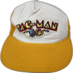 Pac Man, Ball Cap, Collage, Pins