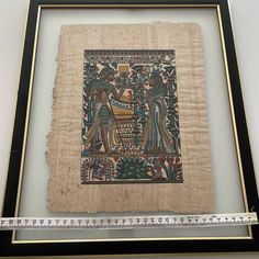 Beautiful papyrus frame Egyptian Papyrus Painting, Pharaohs Painting Papyrus Egyptian Art, Friends Title, Egyptian Wall Art, Papyrus Paper, Egyptian Papyrus, Framing Ideas, Egypt Art, Handmade Oil, Egyptian Art