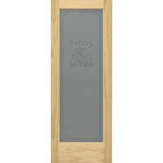 Steves & Sons 36 in. X 80 in. 1-Lite Unfinished Pine Pantry Interior Door Slab Knotty Alder Interior Doors, Frosted Glass Pantry Door, Mahogany Doors Interior, Pantry Interior, Pantry Lighting, Wooden Living Room Furniture, Interior Closet Doors, Pine Interior Doors, Pine Interior