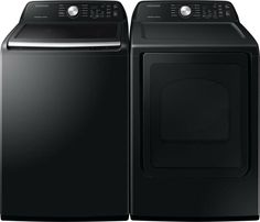 the front load washer and dryer are both in stainless steel, which is also black