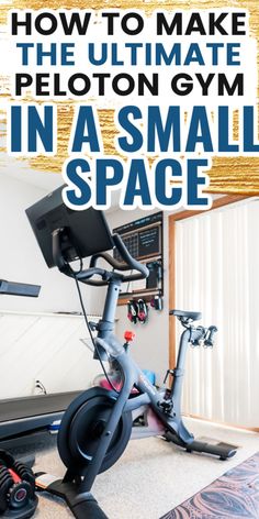 peloton bike in a home gym Home Gym Small Space, Peloton Treadmill, Home Gym Layout, Home Treadmill