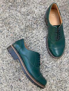 Green Leather Women Oxfords Brogue Tie Shoes Women Green - Etsy Green Round Toe Oxfords For Office, Fall Derby Brogue Leather Shoes, Wingtip Oxfords With Leather Footbed For Fall, Fall Wingtip Oxfords With Leather Footbed, Green Plain Toe Leather Shoes For Work, Green Leather Shoes With Leather Sole For Fall, Green Round Toe Oxfords For Formal Occasions, Green Cap Toe Oxfords For Derby, Green Lace-up Oxfords For Derby