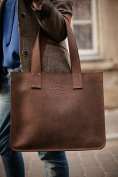 Handmade Leather Tote, Street Style Bags, Ladies Bags