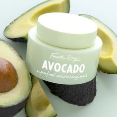 Give your skin a health boost! This creamy mask is packed with powerful superfood extracts + minerals to soften, refine and nourish skin for a healthy-looking complexion – it’s like the ultimate green smoothie for your face. Formulated with Avocado, Matcha and Kale, known to nourish, soften and replenish skin. Avocado Face Mask Aesthetic, Avacado Hair Mask, Avacado Mask, Green Face Mask Aesthetic, Fourth Ray, Fourth Ray Beauty, Avocado Mask, Elf Cosmetics, Cruelty Free Beauty