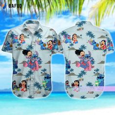 Stitch Shirt, Stitch And Lilo Hawaiian Shirt, Stitch Button Down Shirt, Stitch Summer Shirt, Cartoon Hawaiian Shirt, Gifts For Women Stitch And Lilo, Funny Stitch, Gifts For Disney Lovers, Funny Hawaiian Shirts, Disney Gift, Cute Stitch, Stitch Shirt, Beach Gifts, Tropical Colors