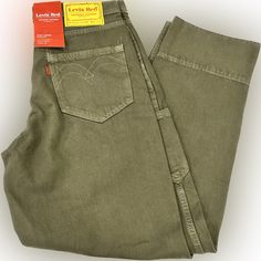 Levis Red Positively Superior 505 Utility Green Jeans Japanese Denim Size 29x30 Brand New With Tags Eclectic Grandpa, Fashion Vibes, Jeans Levis, Fits Clothes, Green Jeans, Japanese Denim, Denim Color, Stylish Mens Outfits, Colored Denim