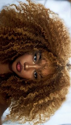 Long Black Natural Curly Hair, 4b Long Hair, Calico Hair Black Women, Afro With Highlights, Honey Blonde Curly Hair Black Women, Blasian Hair, Blonde Afro Hair Black Women, Black Woman With Blonde Hair, Dyed Hair Black Women