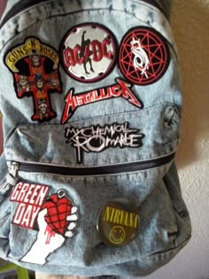 Punk Rock Accessories, Metalhead Backpack, Punk Rock Clothes, Grunge Backpack, Patches Backpack, Punk Bag, Hipster Accessories