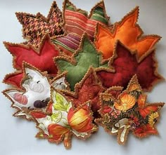 an assortment of decorative autumn leaves