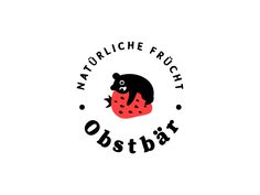 a black and red logo with the words, nature frucht obst bis