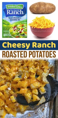 cheesy ranch roasted potatoes are the perfect side dish for any family to enjoy