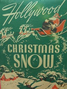 a book cover for christmas snow with santa on a sleigh