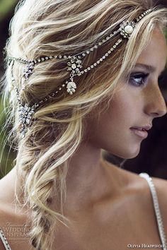 olivia headpieces 2015 w label wedding bridal swarovski crystal pearl halo headband bohemian style winter Halo Headband, Hair Adornments, Head Piece, Styl Boho, Wedding Hair And Makeup, Bohemian Wedding, Bridal Headpieces, Bridal Hair Accessories, Hair Dos