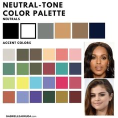 Color Analysis Neutral Skin, Cool Neutral Color Palette Clothes, Neutral Wardrobe Color Palette, True Neutral Color Palette, Neutral Season Color Palette, Color Palette Clothes Colour Schemes, Neutral Color Analysis, Neutral Skin Color Palette, Best Colors For Neutral Undertones