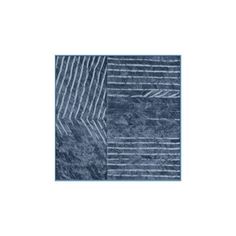 a blue rug with stripes on it