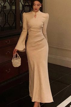 Graduation Suit, Mermaid Midi Dress, Classy Blouses, Robe Wedding, Style Midi Dress, Chinese Style Dress, Fitted Maxi Dress, Elegant Midi Dresses, Elegant Maxi Dress