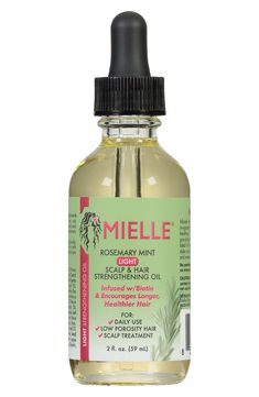 What it is: A strengthening oil infused with rosemary, mint and biotin to invigorate the hair and scalp, encourage healthier, stronger longer hair.Who it's for: Ideal for low porosity hair types, silk press hair styles and protective styles including braids and weaves.What it does: The oil delivers amazing shine to strands and provides weightless moisture and shine.Key ingredients:- Rosemary: improves scalp health- Mint: invigorates scalpHow to use: For daily use, apply a small amount to scalp a Top Curly Hair Products, Highlights For Gray Hair, Wasp Sting, Silk Press Hair, Wasp Stings, Upper Lip Hair, Low Porosity, Frizz Free Curls, Curly Hair Products