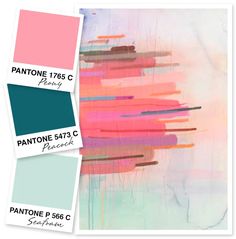 pantone's paint swatches with different colors