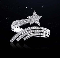 chanel comete collection Chanel Cuff Bracelet, Chanel Fine Jewelry, Chanel Cuff, White Gold Diamond Bracelet, Van Cleef And Arpels Jewelry, Chanel Bracelet, Chanel Accessories, Chanel Jewelry, Diamond Star