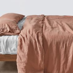 rose Pink Linen Duvet Cover, Pnw Farmhouse, Cool Bedroom, The Citizenry, Earthy Hues, Linen Duvet Cover, Linen Sheet Sets, Full Duvet Cover, Bed Linens