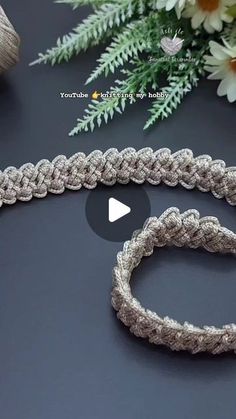 the video shows how to make a crochet bracelet