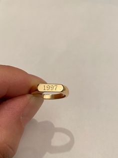 Year Date Number Engraved Ring, Personalized Ring, Initial Ring, Gift , Monogram Initial Ring, Letter Ring , Pinky Ring, Handmade Design - Etsy قلادات متدلية, Ring Initial, Pola Gelang, Engraved Ring, Personalized Ring, Dope Jewelry, Classy Jewelry, Initial Ring, Jewelry Lookbook