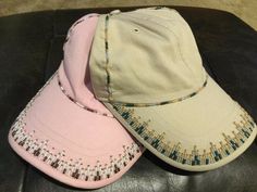 Beaded Baseball Caps, Burned Hats, Beaded Headbands, Beaded Moccasins, Seed Bead Jewelry Patterns, Hat Bands