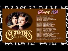 the carpenter's tour poster with their names on it and an image of two people