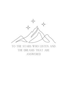 the words to the stars who listen and the dreams that are answered on white paper