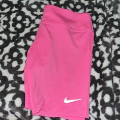 Pink Nike Shorts With Pockets Nike Biker Shorts, Pink Biker Shorts, Pink Nike Shorts, White Biker Shorts, Womens Boxers, Pink Bicycle, Black Biker Shorts, Nike Pro Women, Nike Pro Shorts