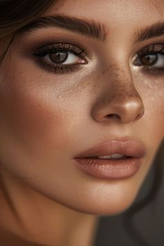 15 Makeup Ideas for Brown Eyes Check more at https://beautyfashionideas.com/makeup/15-makeup-ideas-for-brown-eyes/ Makeup Ideas Neutral Colors, Fall Bridesmaids Makeup, Bronzed Eyeshadow Looks, Fall 2024 Makeup Looks, Bridesmaid Makeup For Brown Eyes Smokey, Sultry Makeup Hooded Eyes, Fall Make Up Aesthetic, Cool Toned Smokey Eye, Subtle Eye Makeup For Brown Eyes