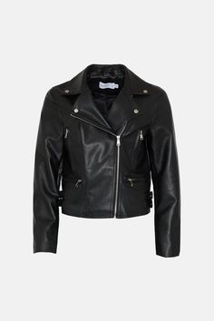 Crafted in a faux leather, this jacket is designed in a biker style with a slightly cropped fit and buckle detailing. Biker Style, Leather Buckle, Women's Coats & Jackets, Quick Delivery, Biker Jacket, Coats For Women, Fashion Beauty, Coats Jackets, Buy Online