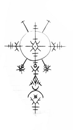 an image of a cross in the middle of a drawing