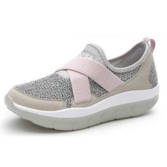 Elastic Band Slip On Rocker Sole Platform Comfortable Mesh Shoes Shoes Inspiration, Yangzhou, Mesh Shoes, Wedge Sneakers, Flat Sneakers, Sneaker Brands, Mens Casual Shoes, Types Of Shoes, Shoe Rack