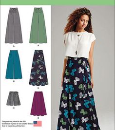 a women's skirt and top sewing pattern