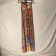 Pura Vida Halter Maxi Dress Multi Color Size M. Yellow, Orange, Blue, Purple, Black. Poly Blend. Brand New Never Worn. No Snags Rips Or Tears. Blue Sleeveless Maxi Dress With Colorful Pattern, Sleeveless Blue Maxi Dress With Colorful Pattern, Flowy Multicolor Print Maxi Dress, Flowy Multicolor Maxi Dress, Flowy Colorful Pattern Maxi Dress, Casual Flowy Maxi Dress With Colorful Pattern, Spring Yellow Maxi Dress With Vibrant Print, Multicolor V-neck Lined Maxi Dress, Multicolor Lined V-neck Maxi Dress