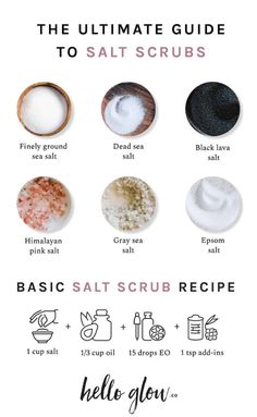 Benefits Of Sea Salt, Homemade Salt Scrub, Salt Scrub Diy, Homemade Scrubs, Salt Scrub Recipe, Diy Body Scrub Recipes, Diy Sugar Scrub Recipe, Salt Scrubs