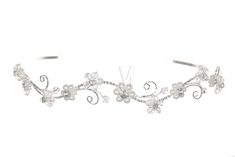 Bridal Wedding Floral Rhinestone Crystal Pearl Tiara Headband 1160 Click to Enlarge Want It Fast, Click Here to Buy It Now Beautiful vine design tiara accented with high quality austrian crystals and faux pearls in a beautiful silver plated setting. The design measures 9 inches along the band and approximately 1 inch in width. There are pin loops at each end of the band makes it easy to secure to any hairstyle. Click To View My Other Auctions     Payment   We accept Paypal on Wedding Crown Veil, Hair Rhinestone, Wedding Hairstyles With Crown, Crown For Women, Tiara Headband, Pearl Bride, Bride Tiara, Pearl Tiara, Rhinestone Crown