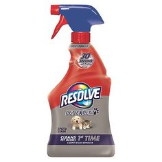 Resolve Pet Expert Stain Remover for Carpet is specially formulated to lift and remove tough ground-in dirt & messes left behind by pets. It removes tough pet stains like urine, vomit, and feces from rugs and carpets. Patented Odor Stop Technology eliminates pet odors. Make peace between your pets and your carpet! It will discourage pet resoiling and is safe to use around pets and kids. Made in US Best Carpet Cleaning Solution, Best Carpet Stain Remover, Pet Urine Smell, Urine Remover, Carpet Cleaner Solution, Stain Remover Spray, Stain Remover Carpet, Carpet Cleaner Homemade, Dog Urine