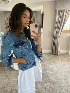 Fran Fine, Fitted Denim Jacket, Denim Wear, Good Hair Day, Black Friday Shopping, Complete Outfits, Outfit Inspo Fall, Boyfriend Fit